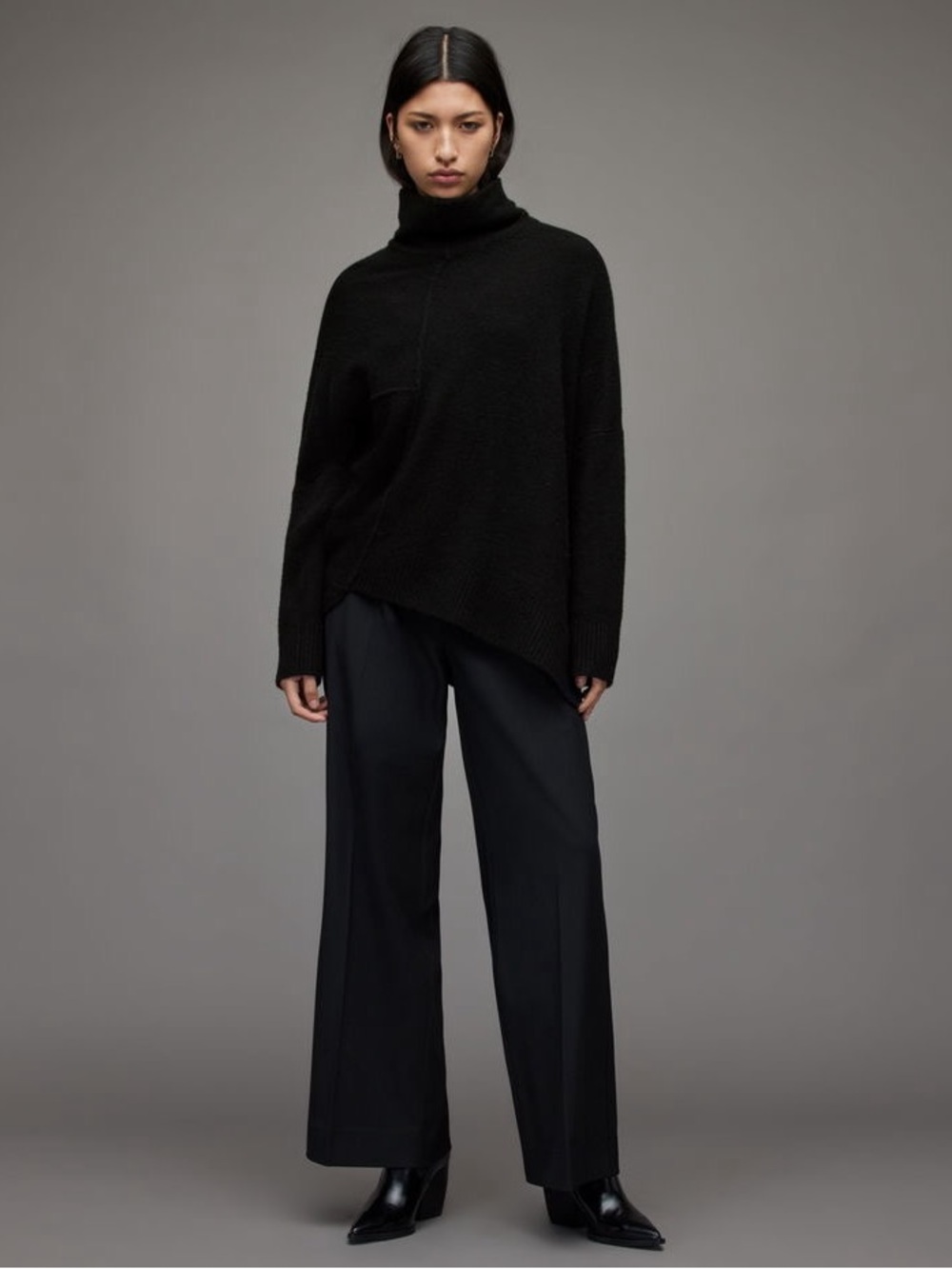 ALL-SAINTS Lock Roll Neck Jumper black medium